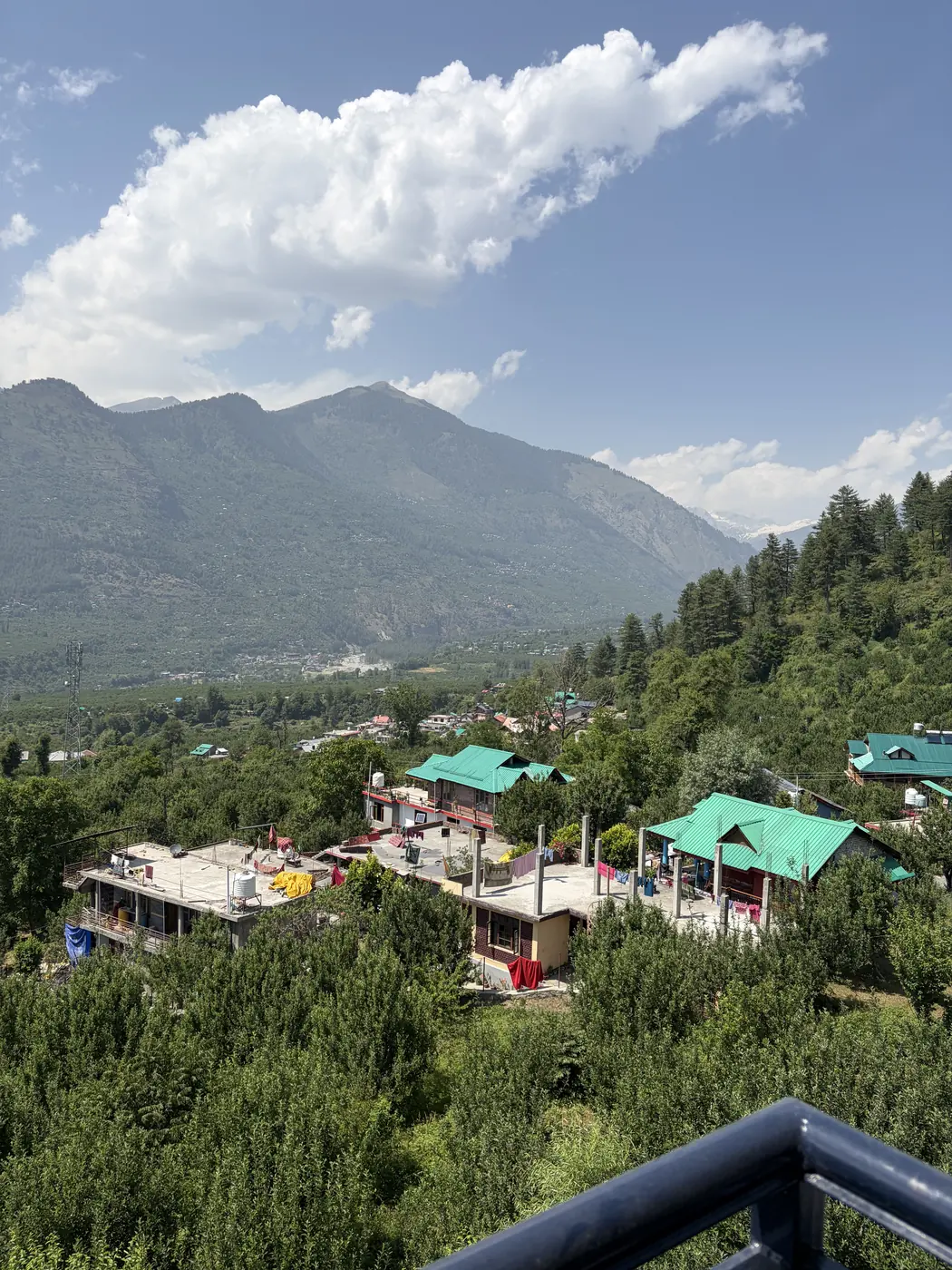 Mountain landscape around Naggar near Ghar in the Hills